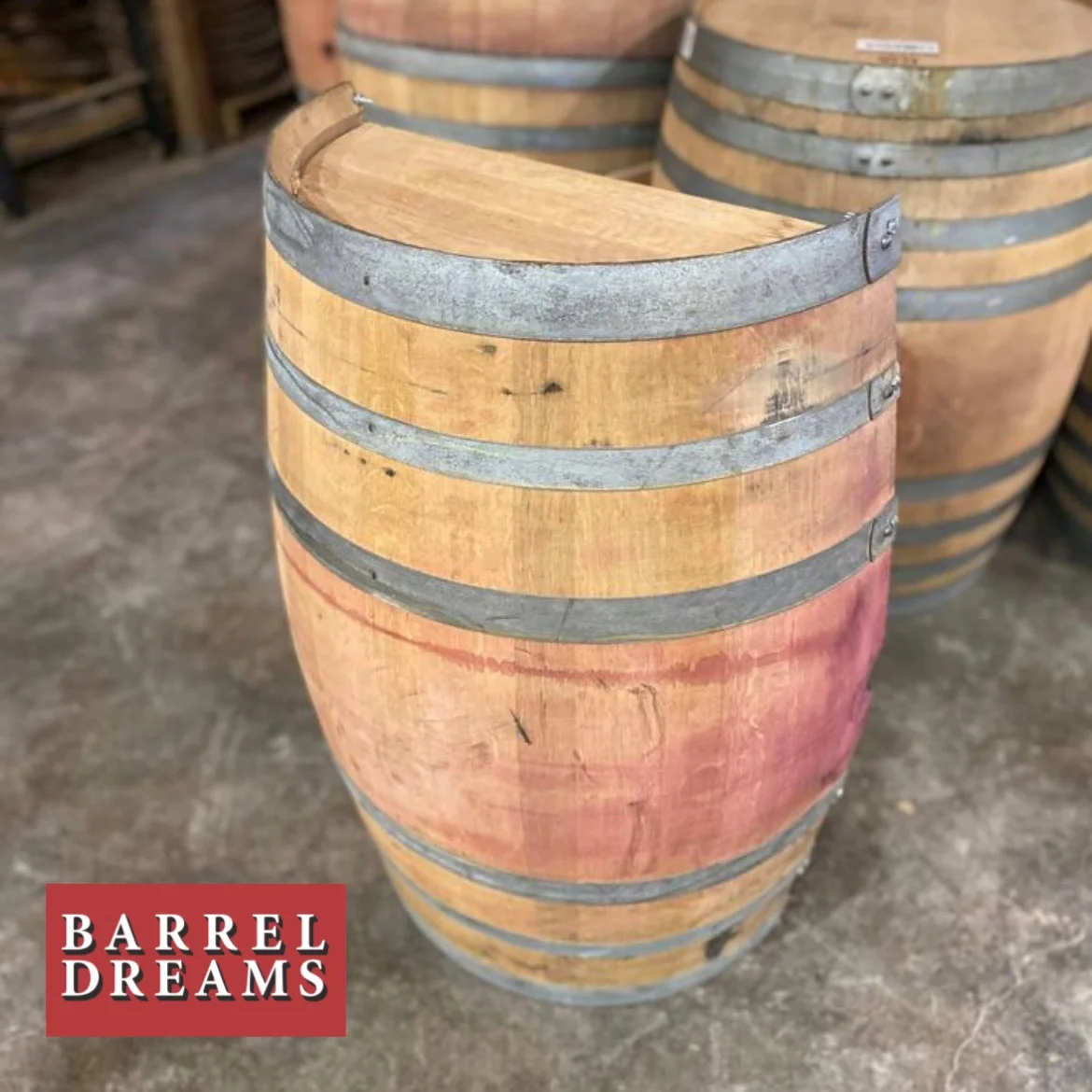 Long 1/2 Cut Wine Barrel
