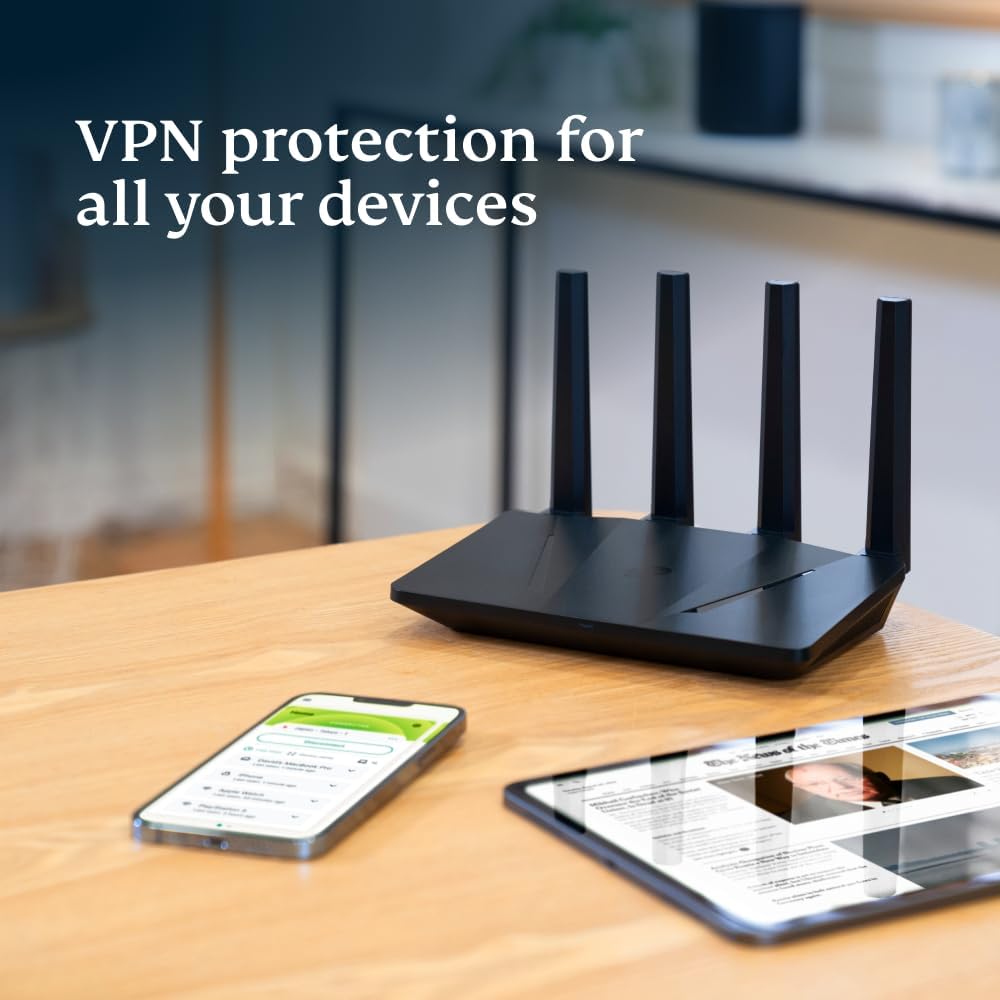 Aircove | Wi-Fi 6 VPN Router for Home | Protect Unlimited Devices | Free 30-Day ExpressVPN Trial | International Version - Smart Home Appliances