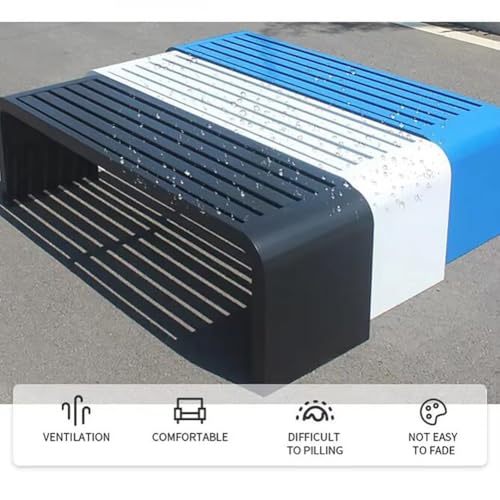 Outdoor Garden Patio Bench, Outdoor Benches Weatherproof,Porch Tables for Outside,Seat Park Bench,Metal Bench Steel Frame for Porch, Lawn, Balcony