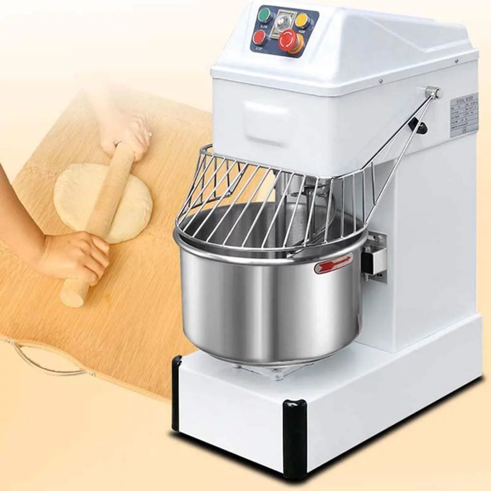 EQCOTWEA Commercial Dough Mixer Food Mixer Dough Kneading Machine Electric Double-speed
