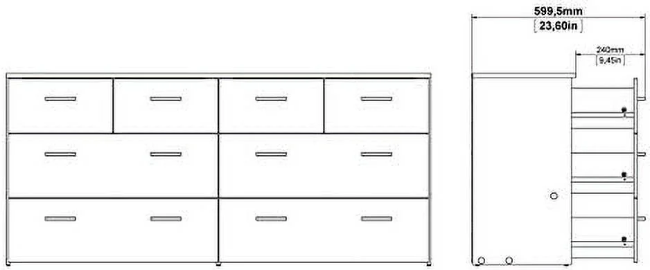 White Oak Double Dresser 8 Drawers Organizing Your Bedroom in Style