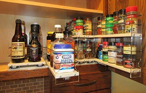 Vertical Spice - 222x2x11 DC - Spice Rack - Cabinet Mounted- 3 Drawers - 36 Capacity - New and Unique