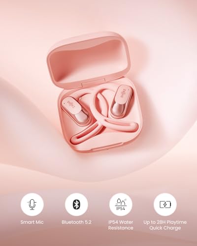 SHOKZ OpenFit Air - Open-Ear Headphones, True Wireless Earbuds, Water Resistant, Secure Earhooks for Daily Use, Black