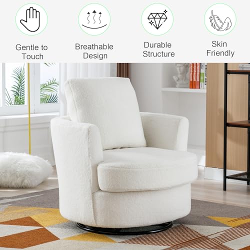 ODUWA Swivel Barrel Chair Set of 2