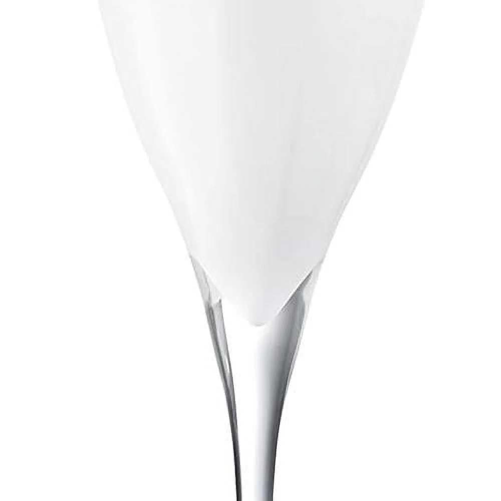 Toasting Flute Glass - Champagne - Flutes - Set Of 6 Crystal Glasses - Wedding Toasting Flutes - White - 11 Oz Made In Europe