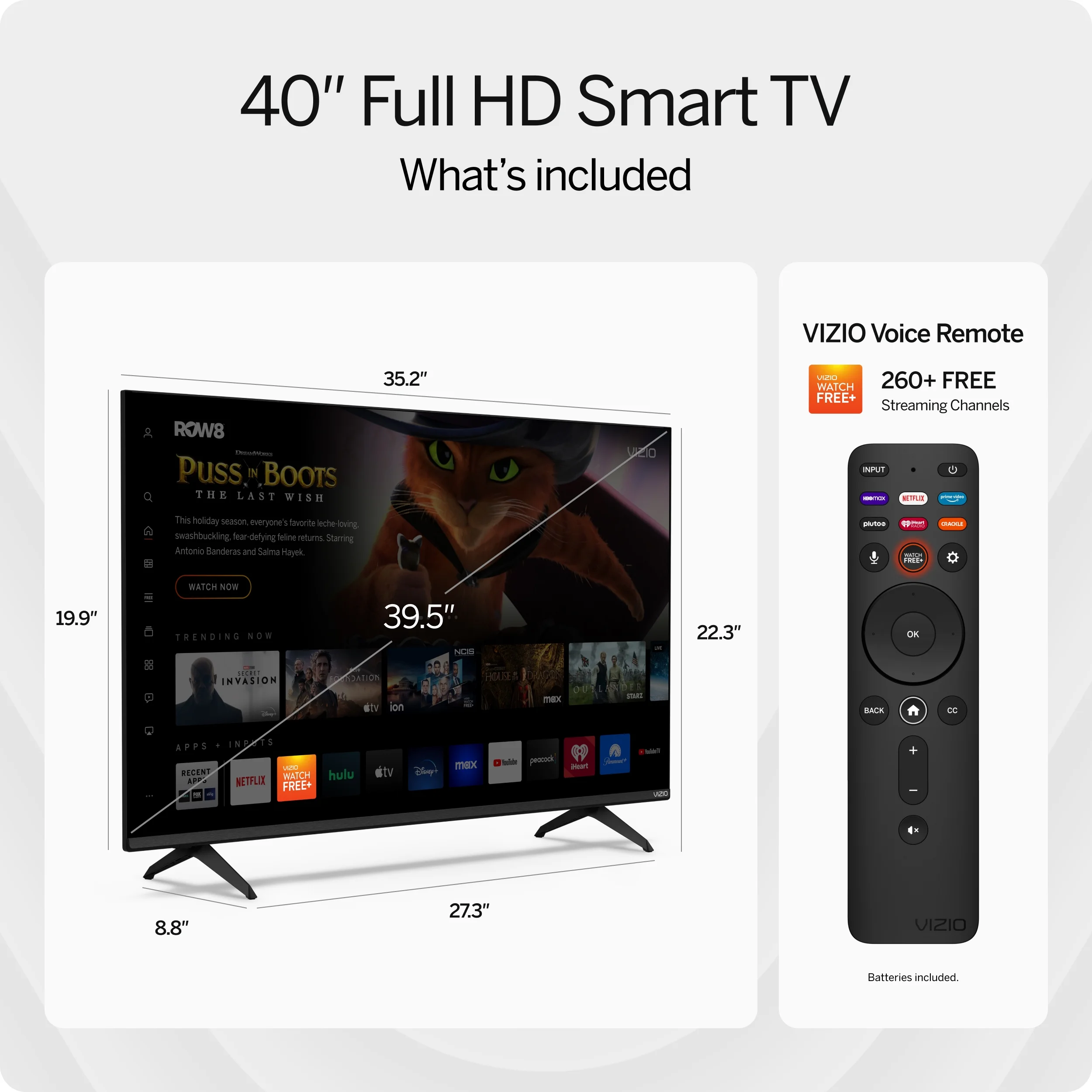 VIZIO 40" Class D-Series FHD LED Smart TV 2023 D40fM-K09