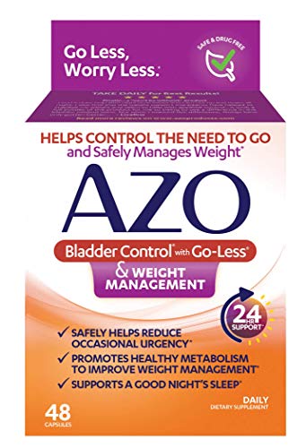 AZO Bladder Control with Go-Less® & Weight Management Dietary Supplement | Helps Reduce Occasional Urgency* | Promotes Healthy Metabolism* | Supports