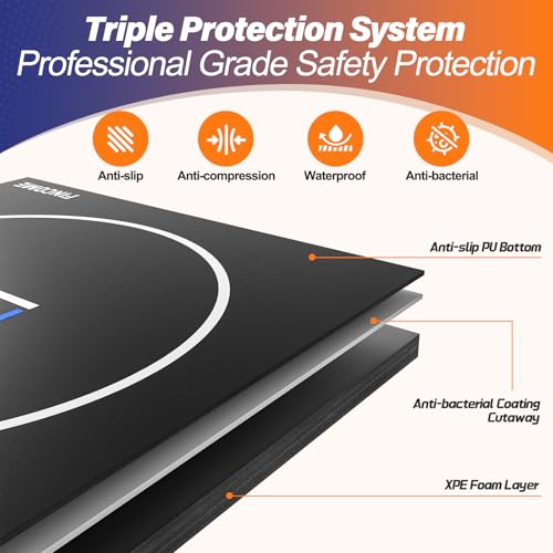 10' x 10' Wrestling Mat for Home Black Jiu Jitsu Wrestling Mats Durable Judo Mats for BJJ MMA Training Roll-Up Design Wrestling Mat for Grappling