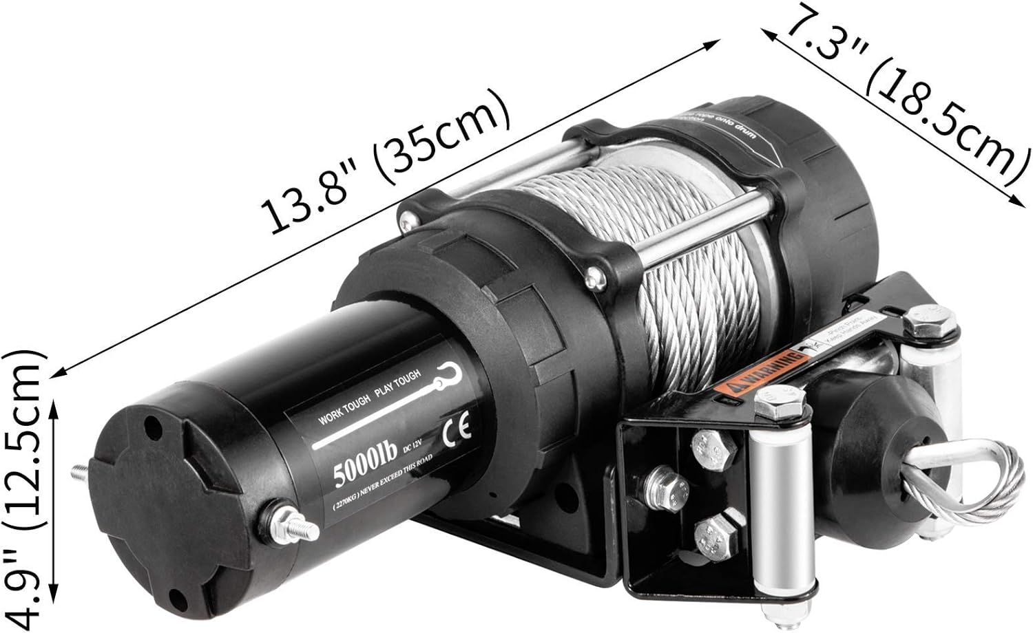 VEVOR Truck Winch 5000lbs Electric Winch Cable Steel 12V Power Winch Jeep Winch with Wireless Remote Control and Powerful Motor for UTV ATV & Jeep