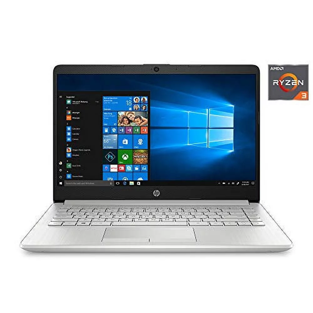 HP 14" Home and Business Laptop Ryzen 3-3250U, 16GB RAM, 256GB M.2 SSD, Dual-Core up to 3.50 GHz, Vega 3 Graphics, RJ-45, USB-C, 4K Output HDMI