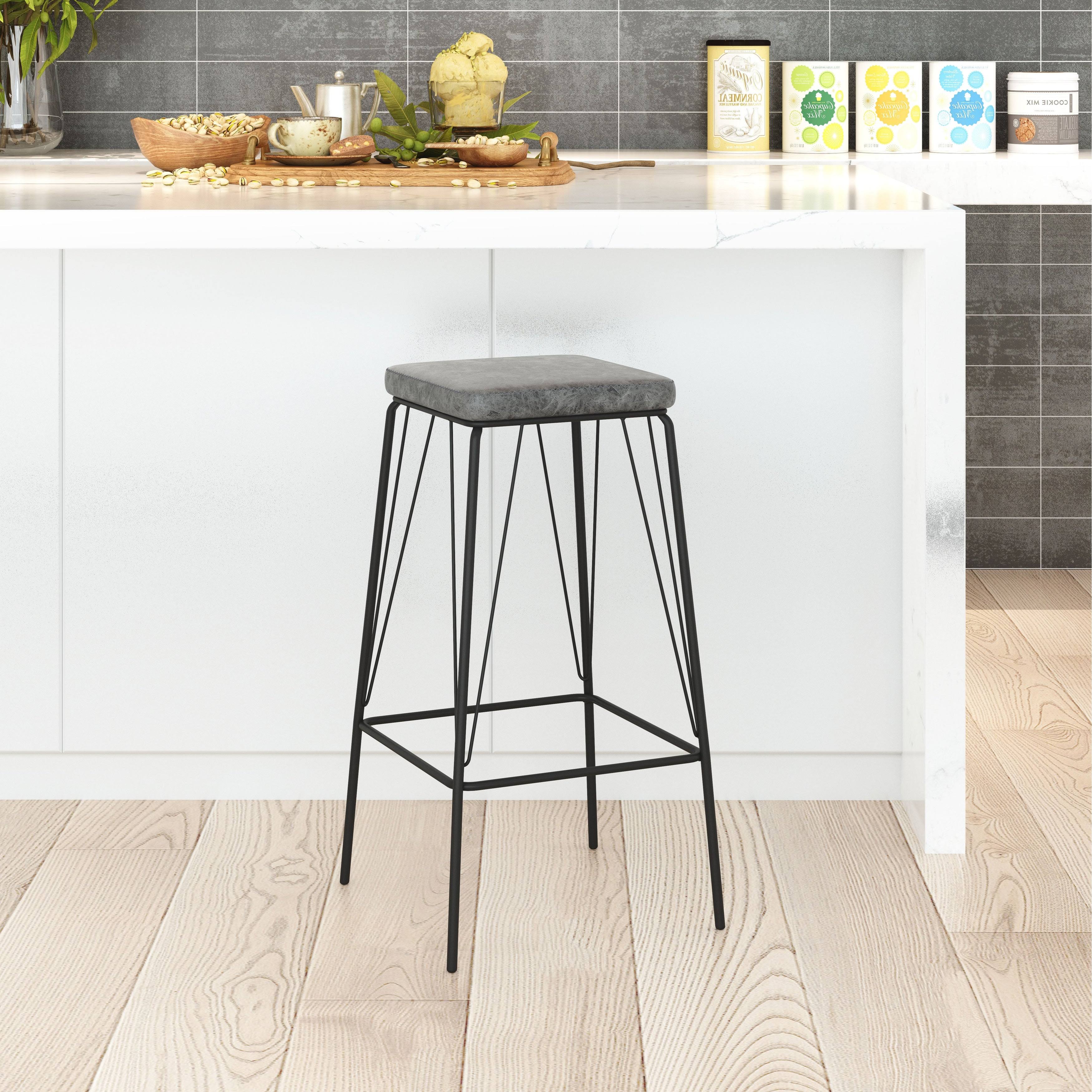Zuo Samuel Barstool Vintage Black