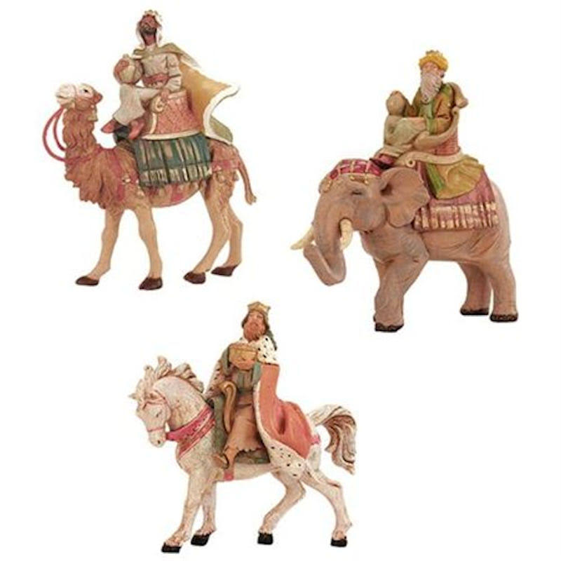 Fontanini 5 inch Scale Three Kings on Animals ( Set )