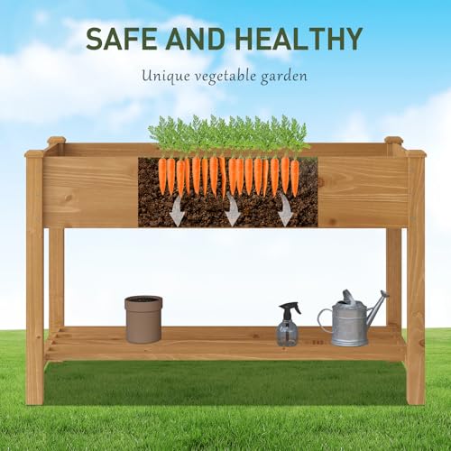 Wooden Raised Garden Bed ，Planter Box with Legs, Wooden Planter -Grow Herbs and Vegetables Outdoors &ndash; Naturally Rot-Resistant