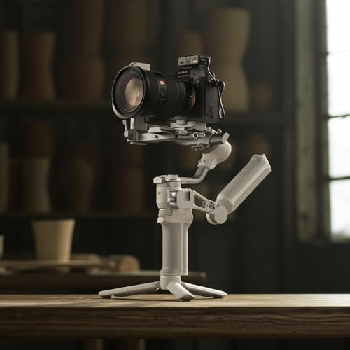 DJI RS 4 Mini, Gimbal Stabilizer for Cameras Canon/Sony/Panasonic/Nikon/Fujifilm, Auto Axis Locks, 2kg/4.4lbs Payload, Intelligent Tracking