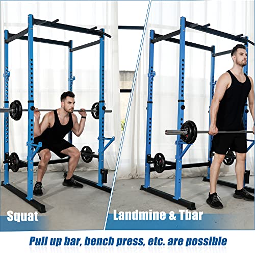Bongkim Power Rack, Rack Cage for Weight Training, Adjustable Squat Stand Rack for Home Gym Equipment, Lifting Cage with 660lb Capacity