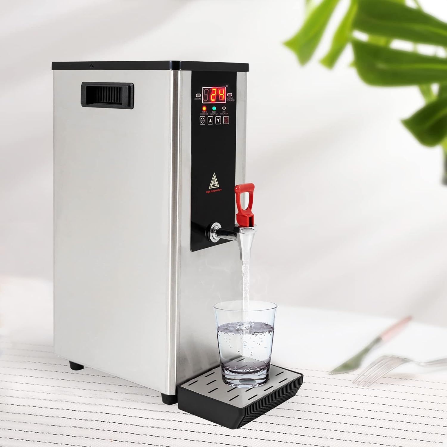 10L (2.5 Gallon) Commercial Hot Water Dispenser, 2400W Electric Water Boiler and Dispenser Boiling Water Machine for Restaurant, Home, Office