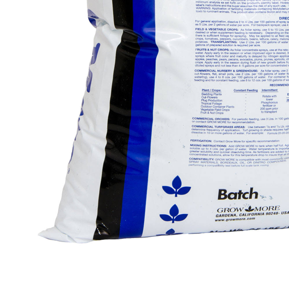 Grow More - Water Soluble 10-52-10, 25 lbs