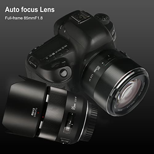 Meike 85mm F1.8 Full Frame Auto Focus Medium-Telephoto Portrait Lens Compatible with Canon EOS EF Mount Digital SLR Cameras 5D Mark IV 6D Mark II
