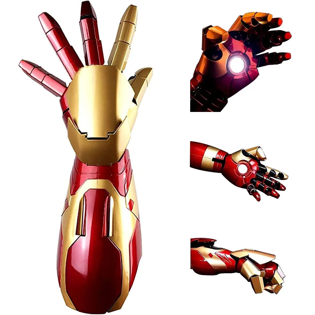 Farontor Iron Man Helmet Electronic Mark 5 Helmet Wearable Iron-man Mask with Sounds & LED Eyes 1:1 Model