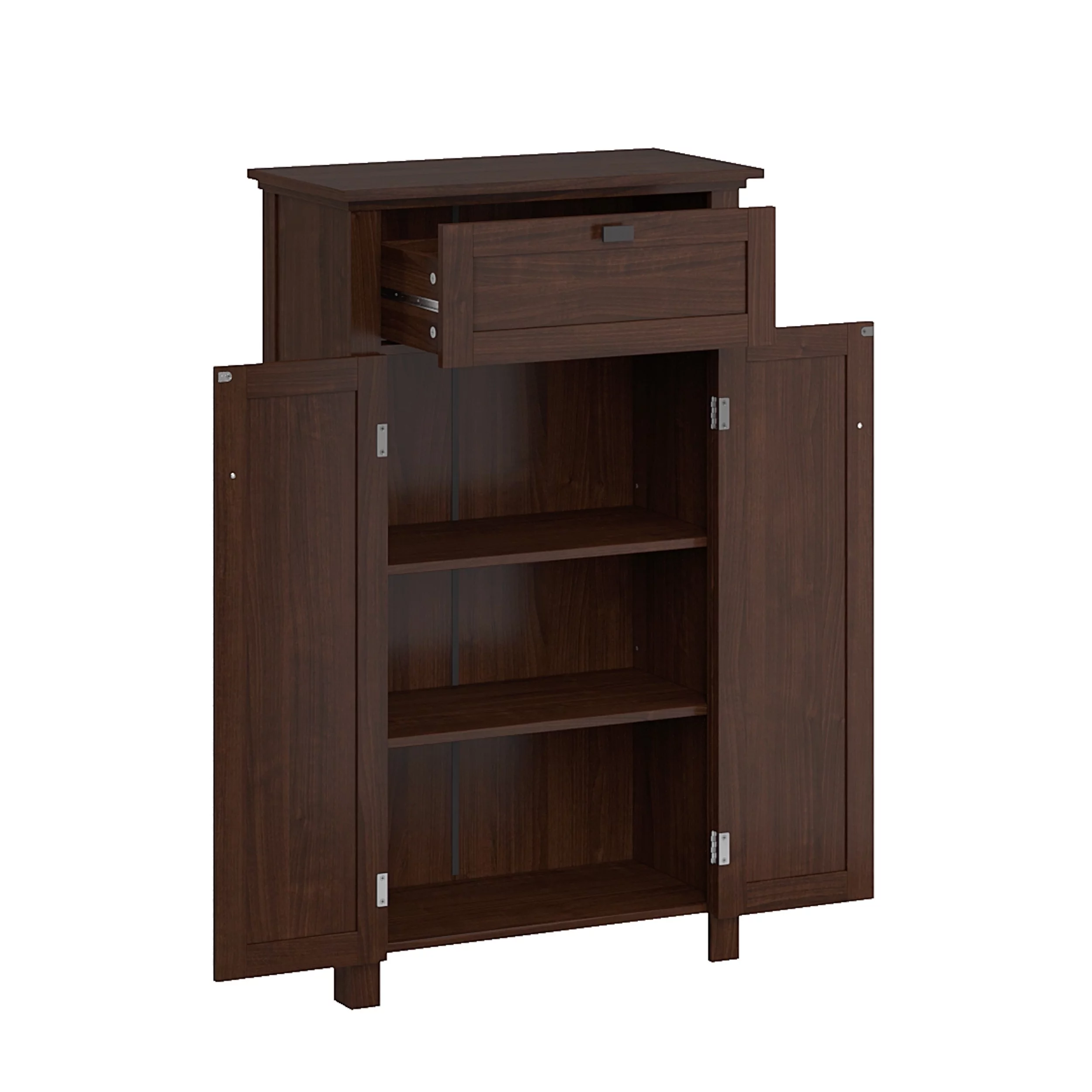 RiverRidge Home Hayward Two-Door Floor Cabinet, Dark Woodgrain