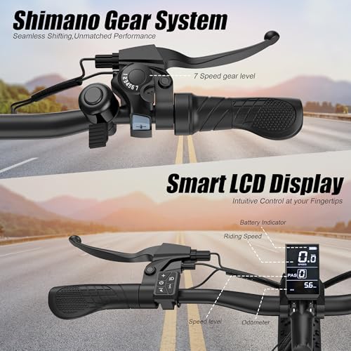 VARUN E Bikes for Men - Peak 750W Ebikes for Adults - Fat Tire Electric Bike Up to 25MPH 60+ Miles with 48V 13AH Removable Battery