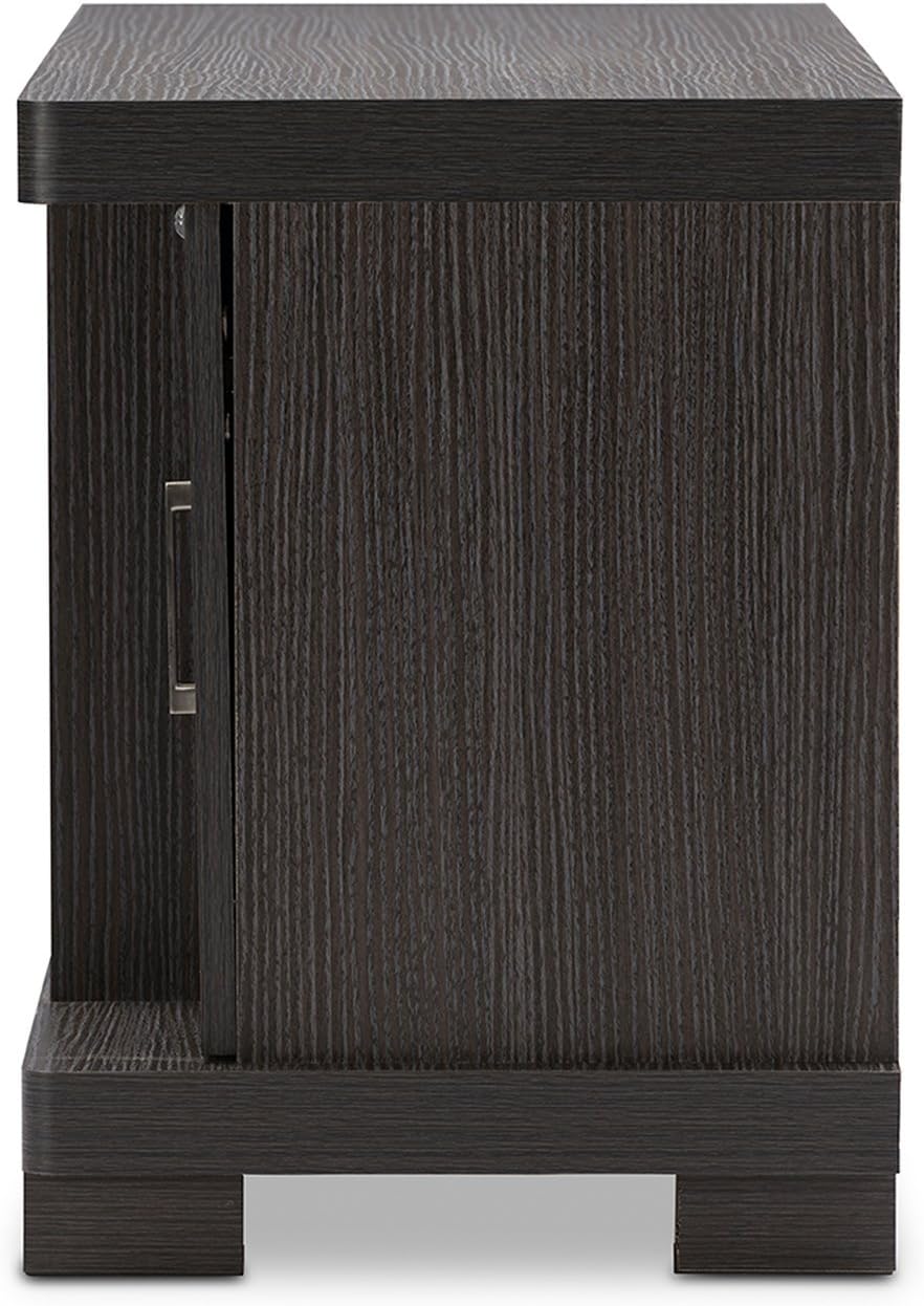 Baxton Studio Wholesale Interiors Viveka Dark Brown Wood TV Cabinet with 2 Doors, 47
