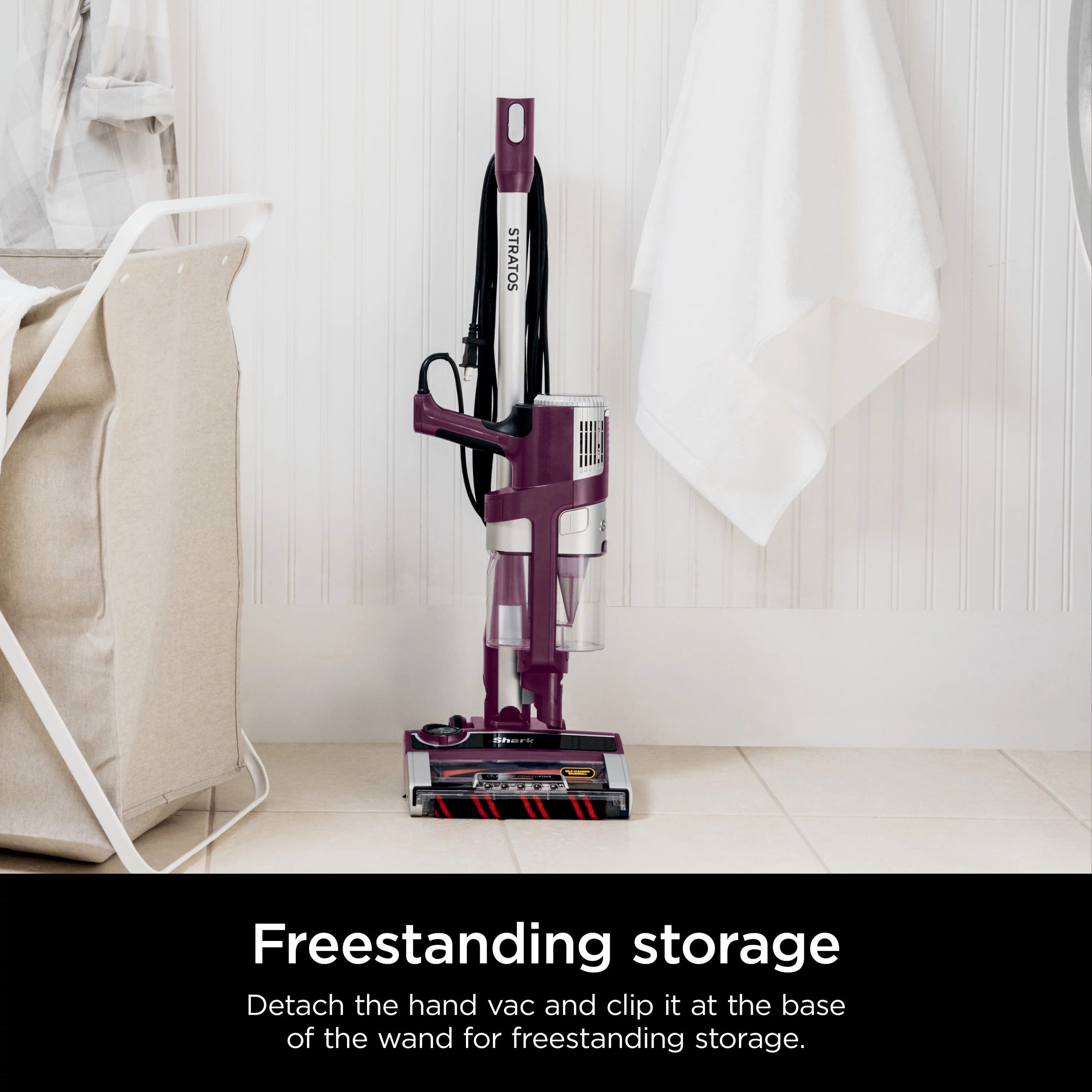 Shark Stratos™ UltraLight™ Corded Stick Vacuum with DuoClean® PowerFins™ HairPro™, Self-Cleaning Brushroll, and Odor Neutralizer Technology, HZ3000