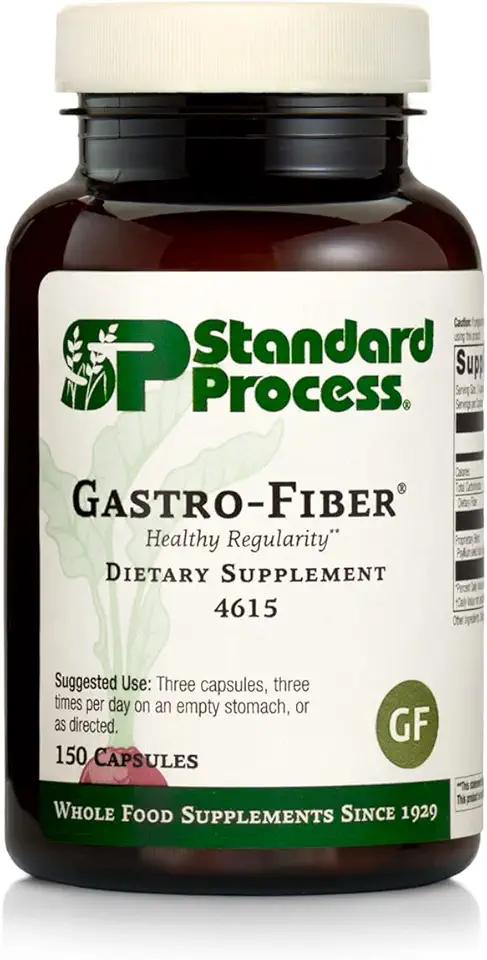 Standard Process Inc. Gastro-Fiber - Whole Food Digestion and Digestive Health, Indigestion, and Cramps with Collinsonia Root, Apple Pectin