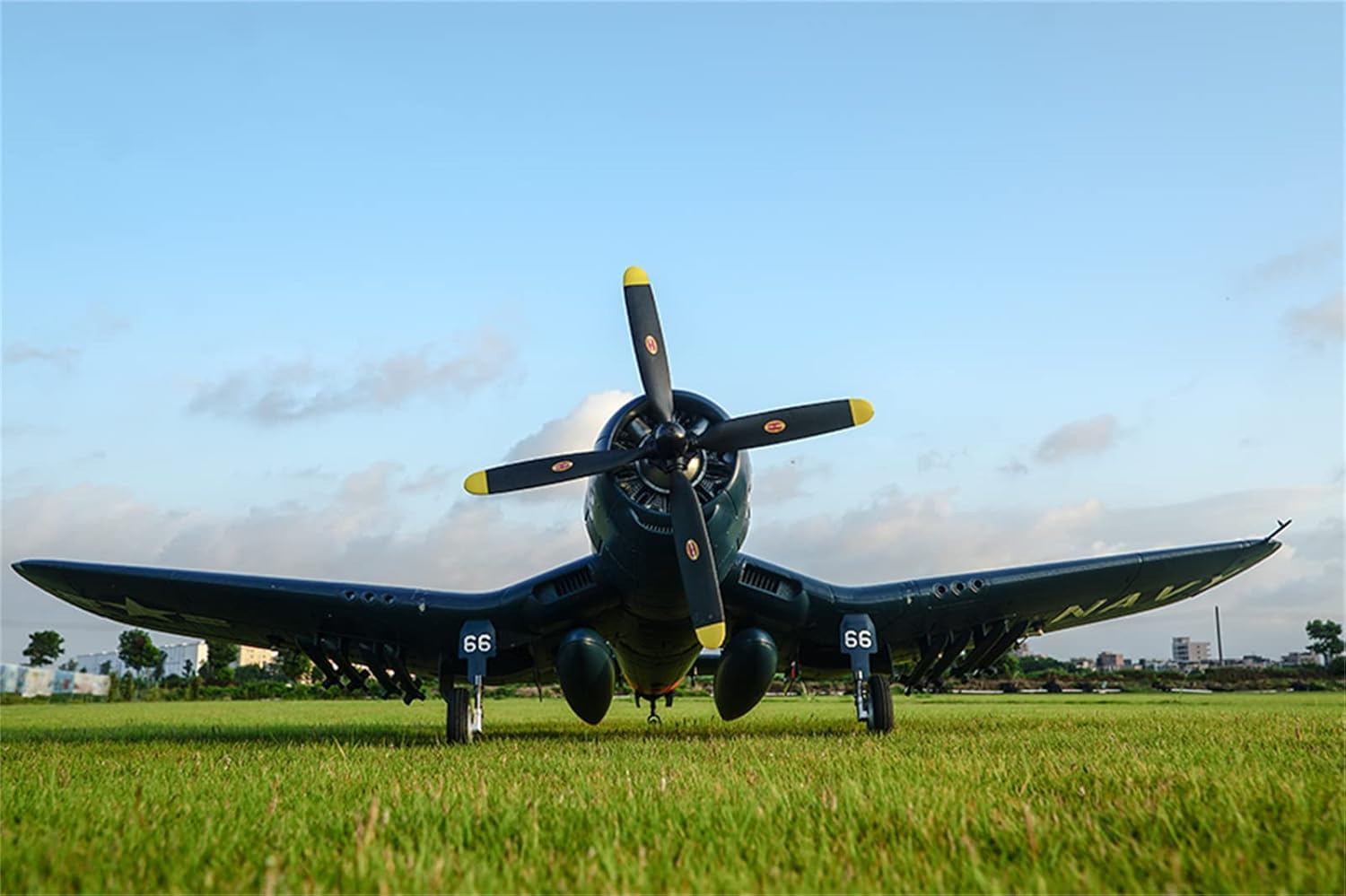 Fms Rc Plane 6 Channel Remote Control Airplane Racing Warbird 1700MM (66.9") Wingspan F4U Corsair V3 Without Reflex V2 Rc Planes for Adults PNP (No
