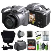 MINOLTA MN40Z 20 Mega Pixels 40x Optical Zoom Digital Camera with 1080p FHD Video (Purple) Bundle with 64GB Memory Card + Vlog Tripod + 4xAA Battery
