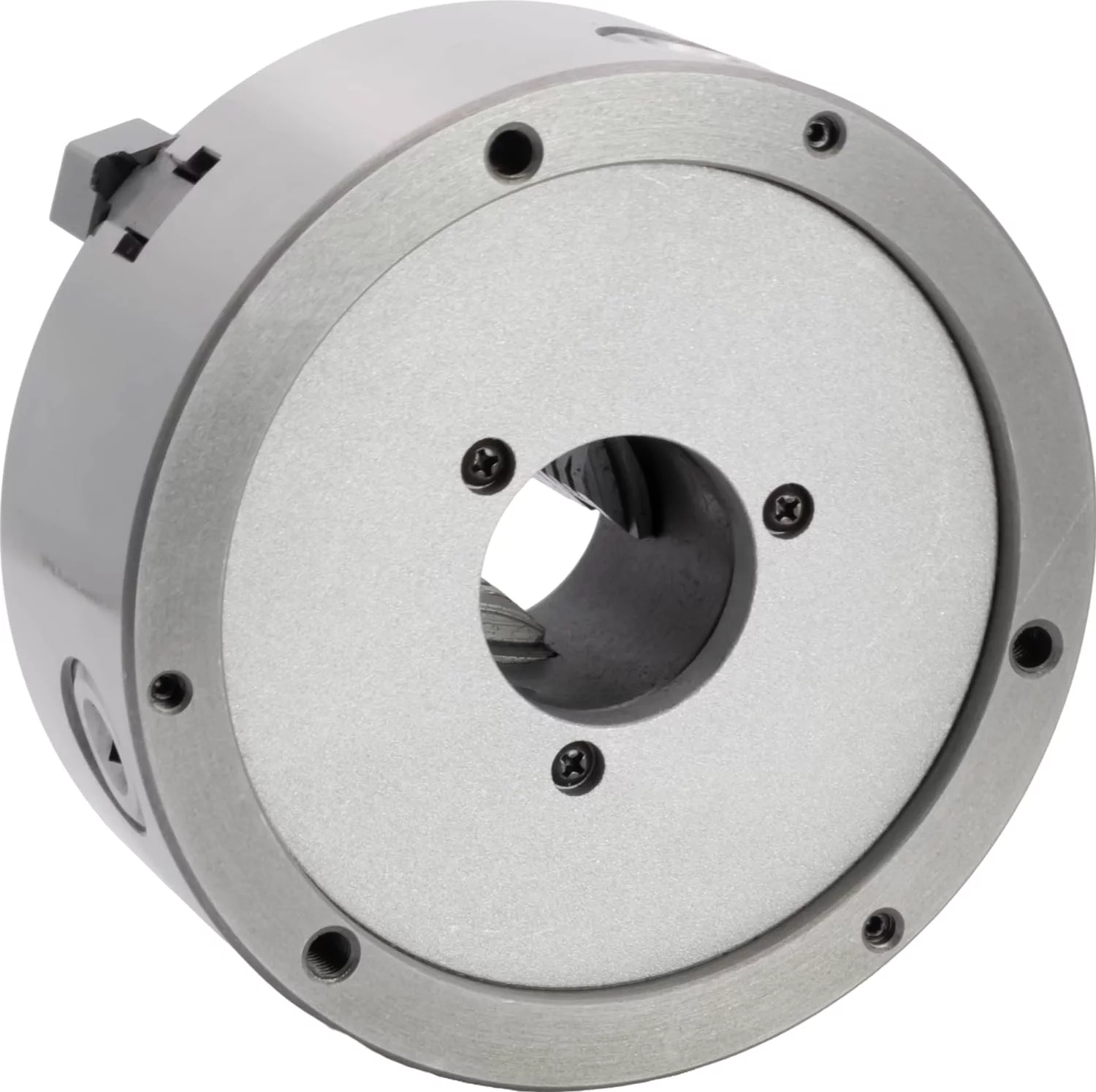 CME 6" 4-Jaw Self-Centering (Scroll) Lathe Chuck, Plain (Flat) Back, Two-Piece Reversible Jaws