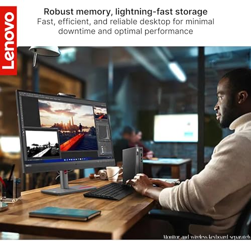 Lenovo ThinkCentre Neo 50q Gen 4 Thin Client Desktop, Intel 12th Gen 5-Core Processor, 16GB RAM, 512GB SSD, HDMI, Wired keyboard and mouse