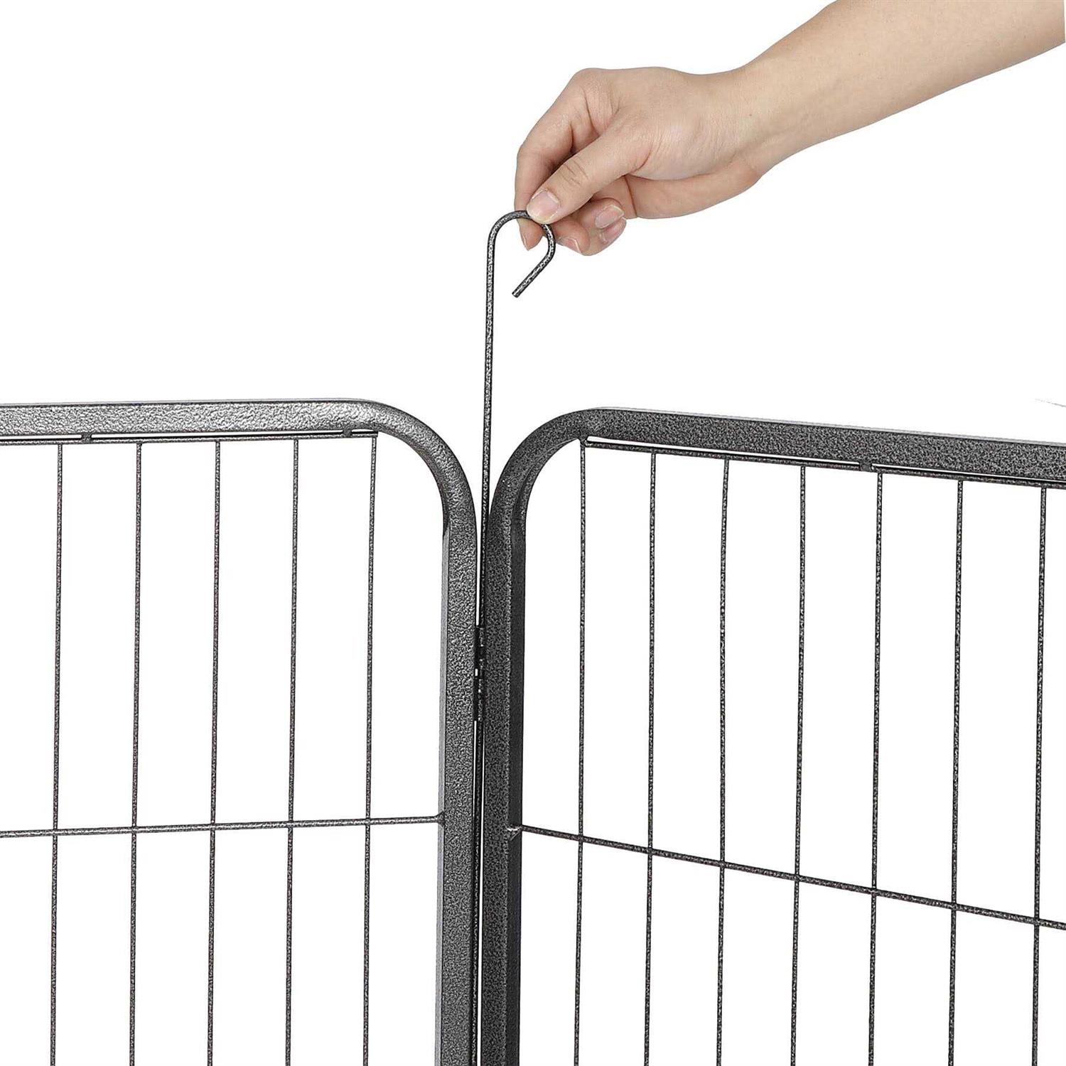 Zenstyle 32 inch Height Foldable Metal Exercise Pen Multiple Shape Pet Playpen 16 Panel Dog Kennel - Pet Supplies online store