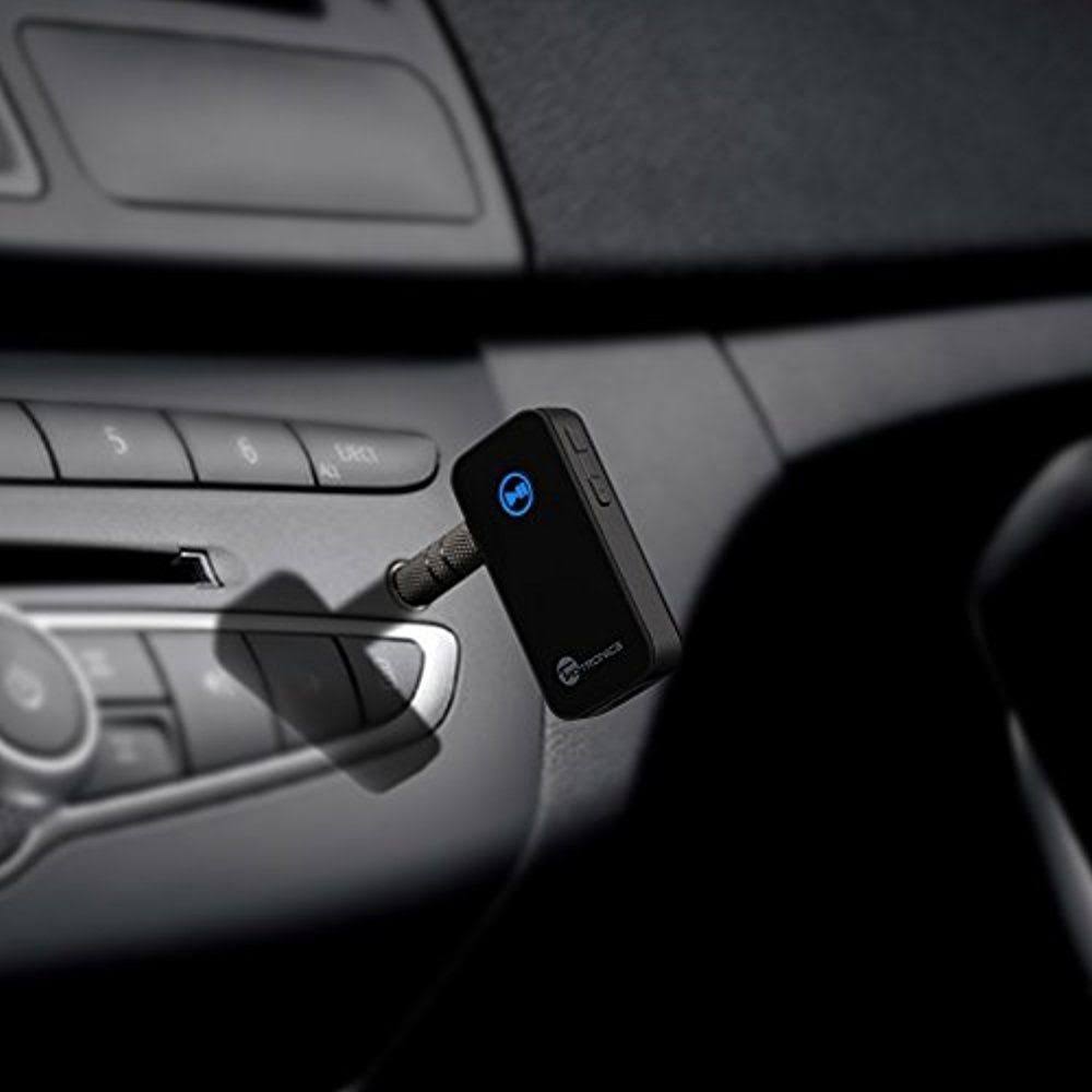 TaoTronics Bluetooth Receiver, Portable Wireless Car AUX Adapter 3.5mm Stereo Car Kits, Bluetooth 4.2 Hands-Free Bluetooth Audio