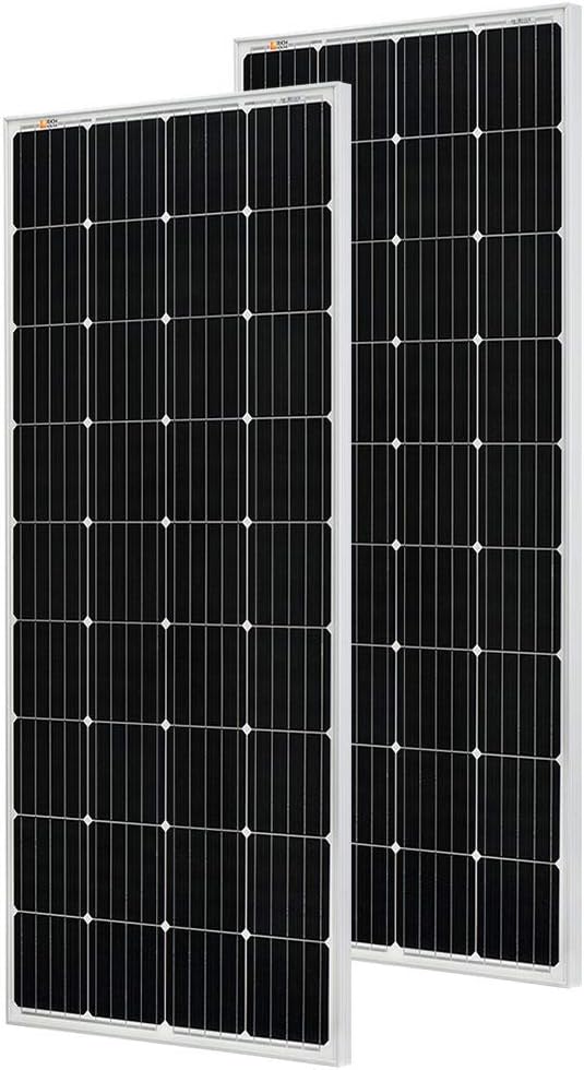 RICH SOLAR 400 Watt 12 Volt 2 Pcs 200W Panel+40A MPPT Charge Controller+ Bluetooth Module Fuse+ Mounting Z Brackets+Adaptor Kit +Tray Cables Set