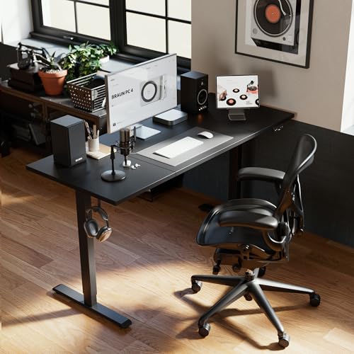 Agilestic L Shaped Electric Standing Desk with 2 Drawers, 63 Inch Ergonomic Adjustable Height Desk with Storage