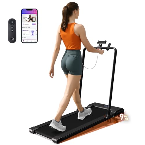 Lichico Walking Pad Under Desk Treadmill，Portable Small Treadmills for Home and Office，Super Quiet Brushless Motorized Walking Jogging Running