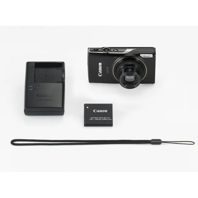 Canon PowerShot IXY 650 (ELPH 360) HS Compact Digital Camera 12x Optical Zoom IXY650 (Silver) Bundle + 64GB Memory Card + Camara Bag + Card Reader +