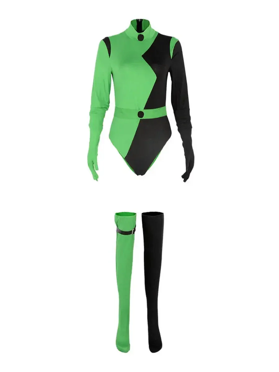 ‘Shego Kim' Green & Black Costume Set