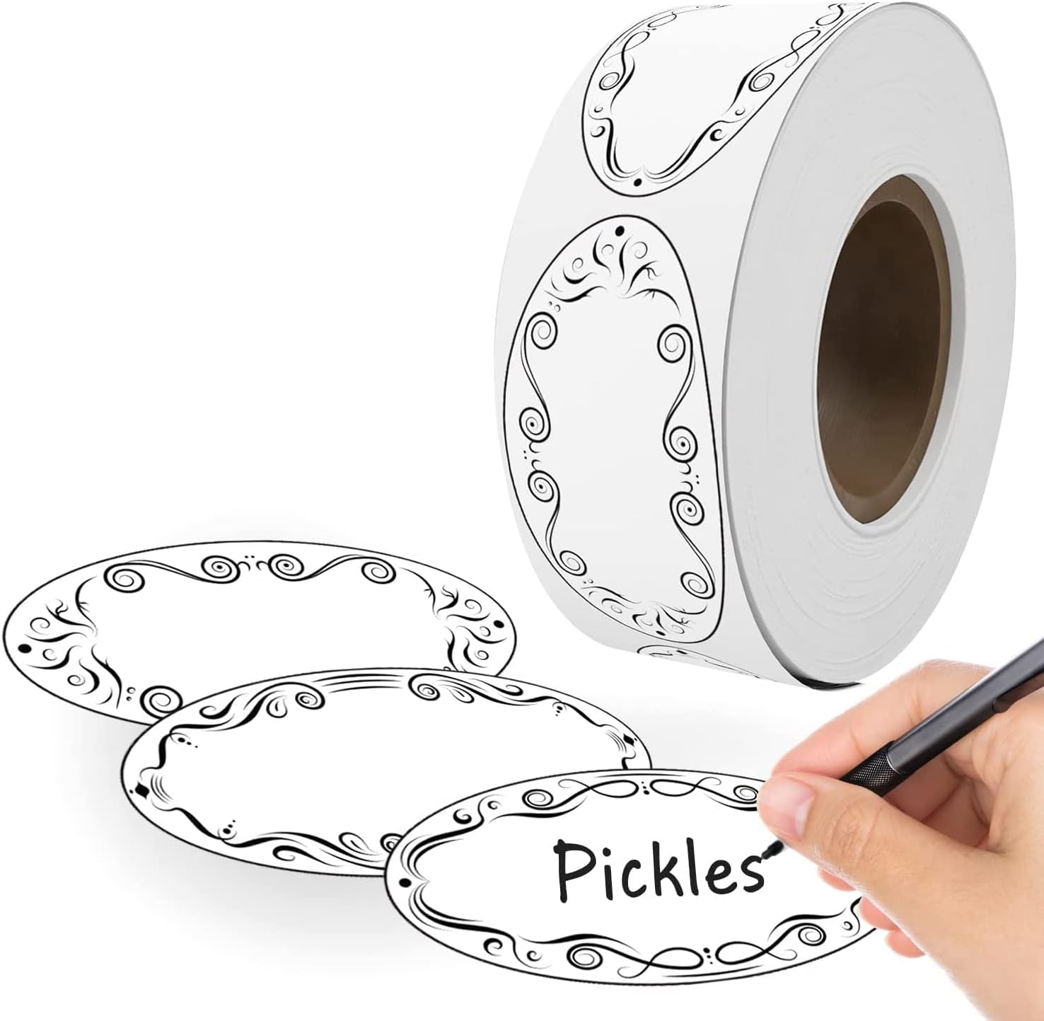 MESS Dissolvable Canning Labels for Jars - Dissolvable Food Label - 1x2.25 in. 150/Roll - Removable Container Sticker Labels