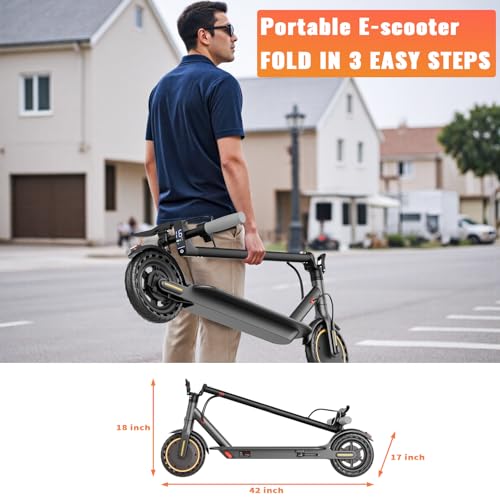 E Scooter for Adults 19-22 MPH 350/500W Motor 281/441Wh Battery,8.5"/10" Tires,Motorized Scooter Up to 22 Miles Range