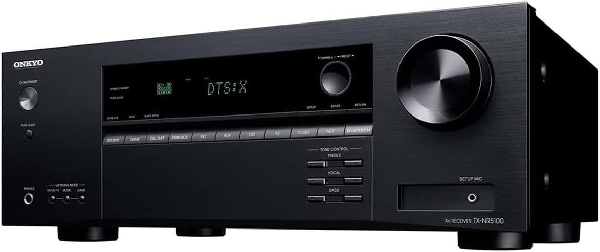 Onkyo TX-NR5100 7.2 Channel Network A/V Receiver (2021), Black (Renewed)