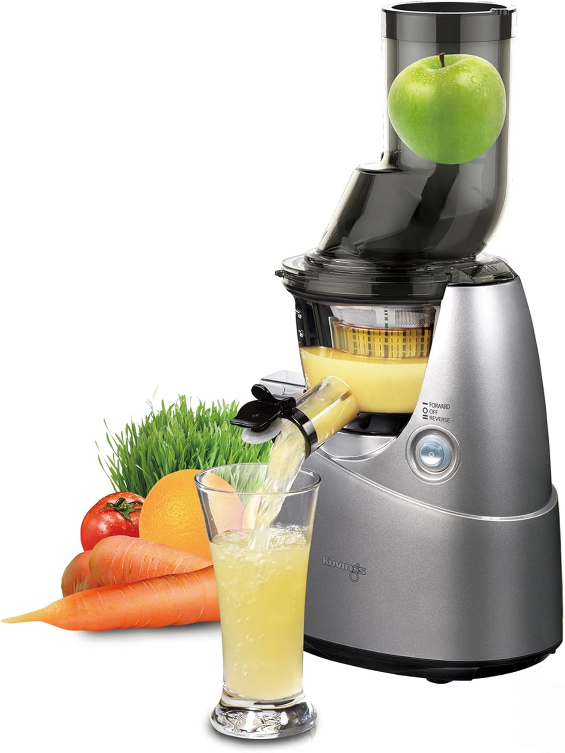 Kuvings Whole Slow Juicer B6000S - Higher Nutrients and Vitamins, BPA-Free Components, Easy to Clean, Ultra Efficient 240W, 60RPMs