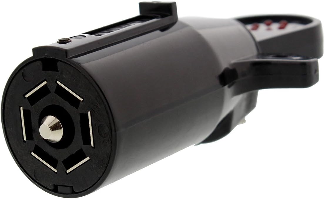 ABN 12V 7 Way Flat Pin Connector Tester - Electrical Tester for Any 7 Way Adaptor, Rotatable LED Display