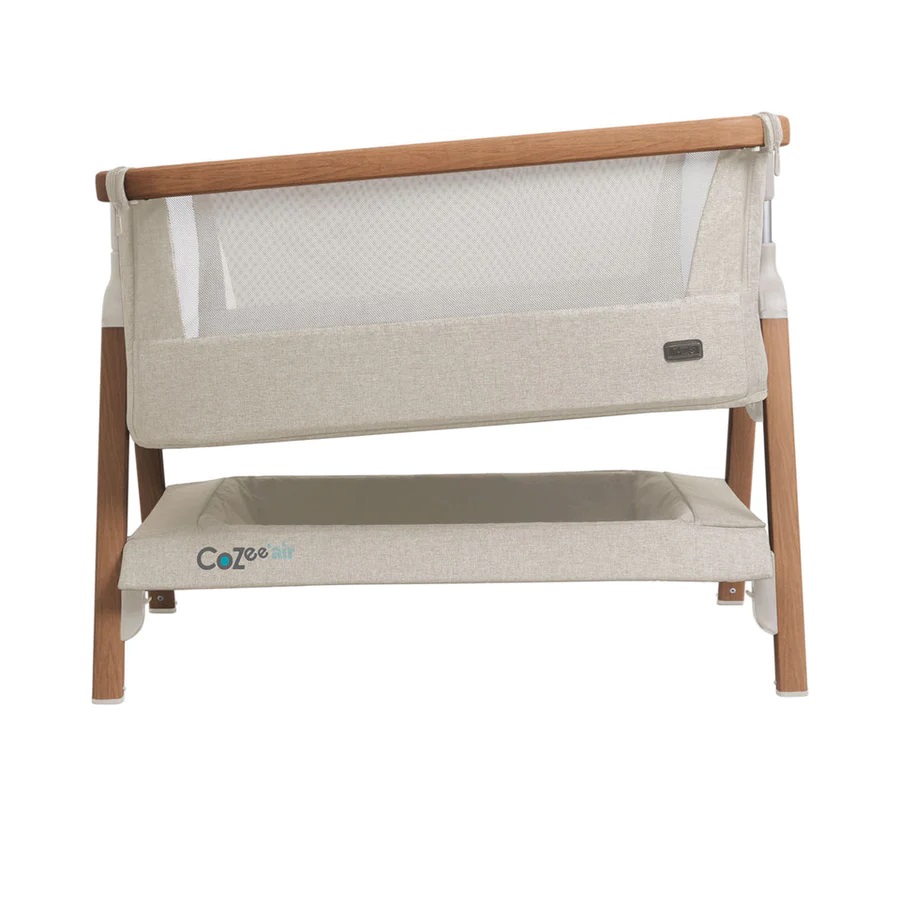 CoZee Air Bedside Crib – Scandinavian Walnut/ Ecru
