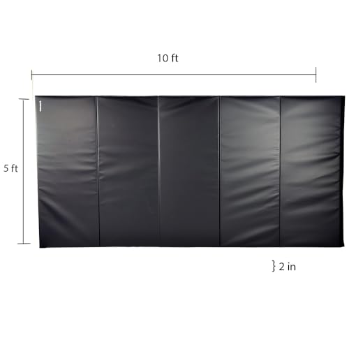 Greatmats Gym Folding Mats 5x10 Ft x 2 Inch for Martial Arts, Gymnastics, Tumbling, Cheerleading, Home Exercise, MMA