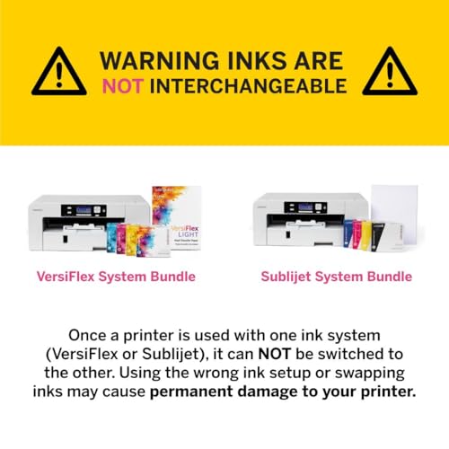 Sawgrass SG1000 VersiFlex Printer Bundle, Innovative Inks & Light Heat Transfer Paper Bundle - Soft-Touch Infusible Ink, 8.5x11 Paper