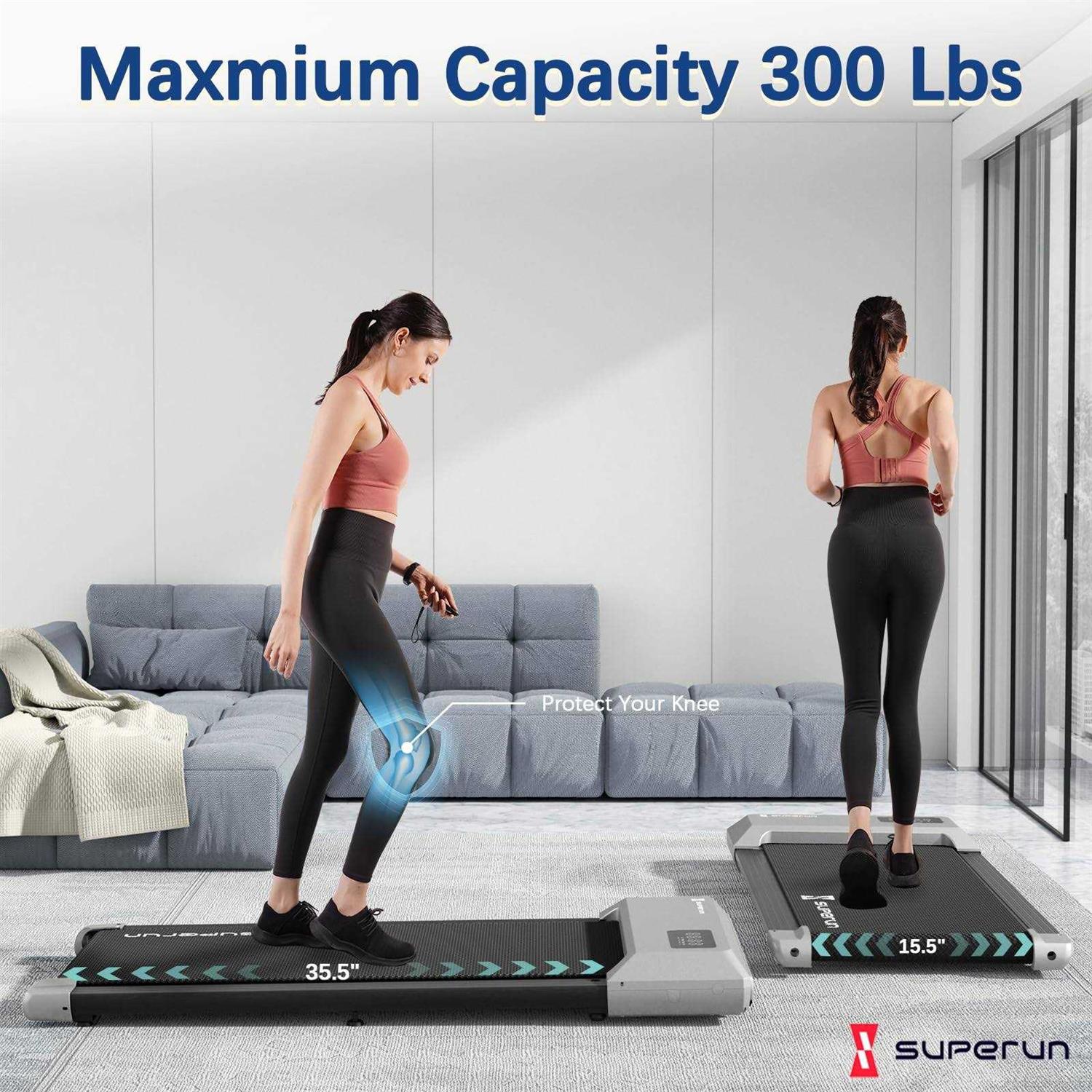 SupeRun 2024 Newest Smart Walking Pad Treadmill Under Desk Treadmill for Home Office - Sports Supplies Online Store