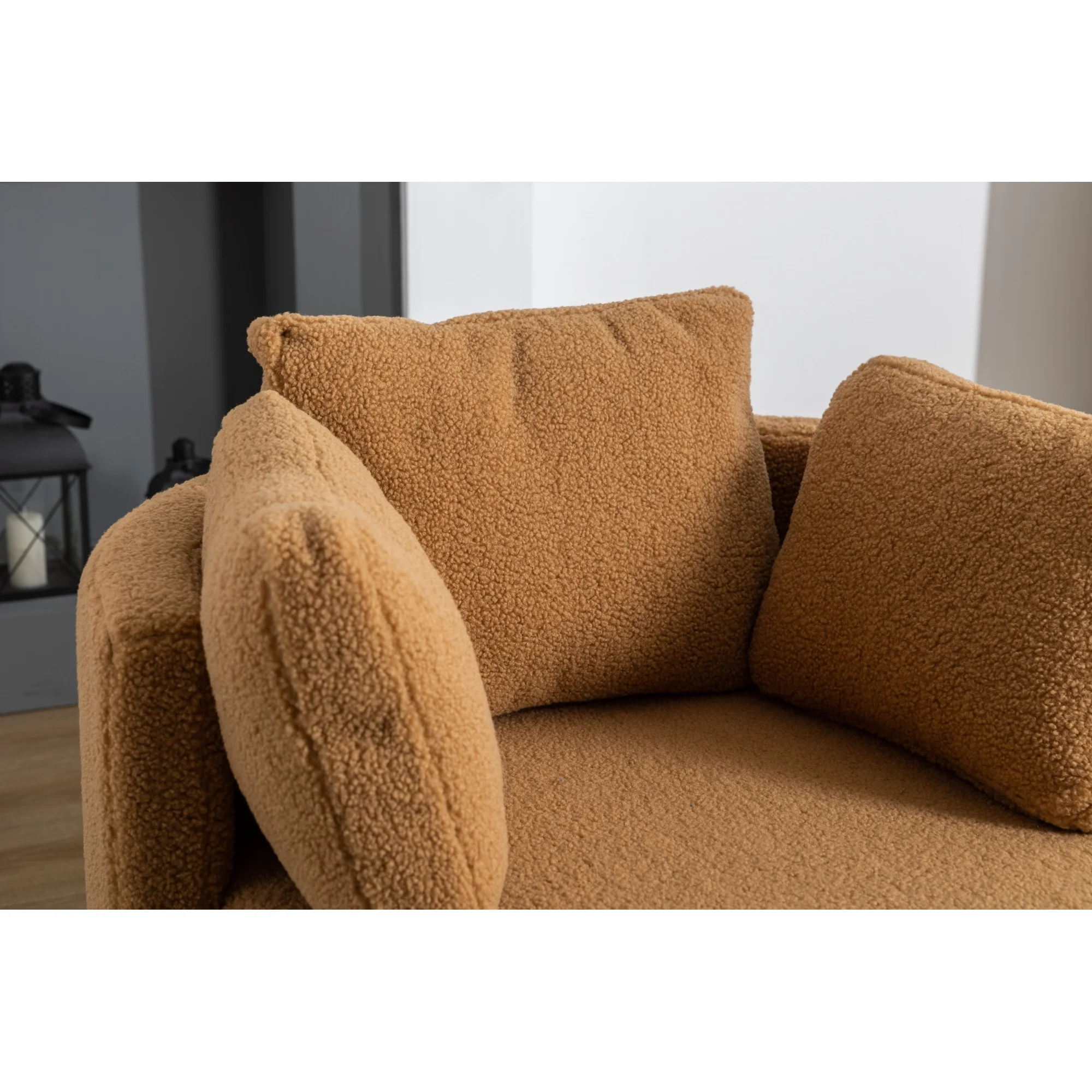 Swivel And Storage Chair For Living Room,Brown
