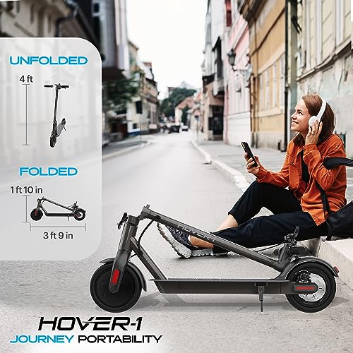 Hover-1 Journey Electric Scooter 14MPH, 16 Mile Range, 5HR Charge, LCD Display, 8.5 Inch High-Grip Tires, 220LB Max Weight, Cert. & Tested